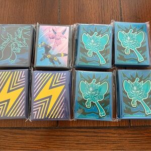 Pokemon Trading Card Accessories - Sleeves, Dice and Damage Counter Chips
